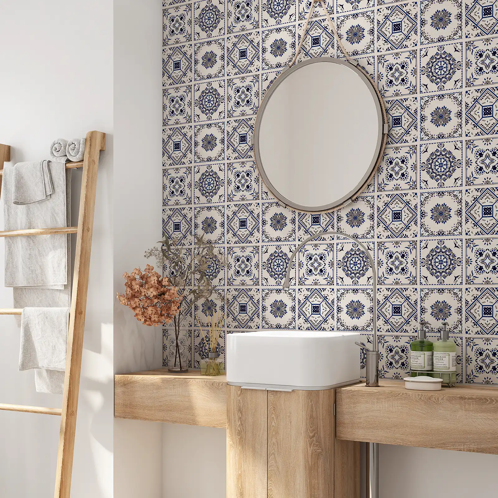 Peel and stick tile stickers - Talavera Pattern