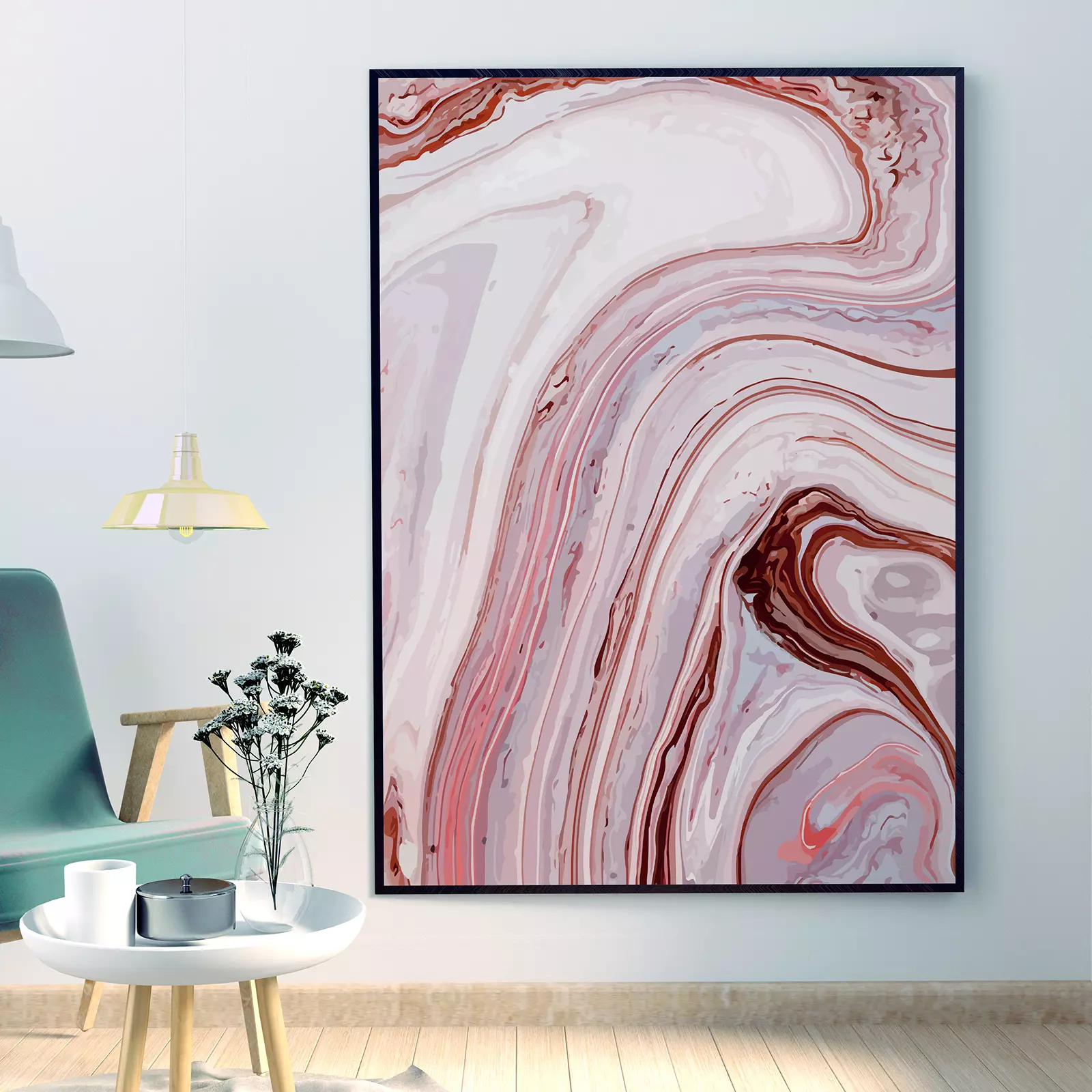Marble Vector Art in Pink