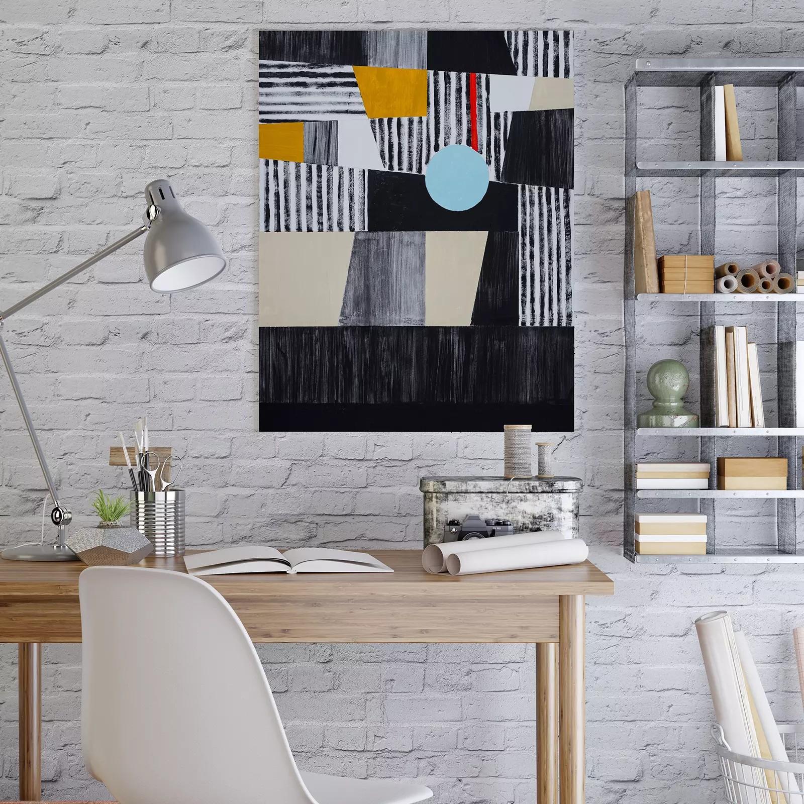 Black, White and Yellow, Roughly Executed. - Illustration