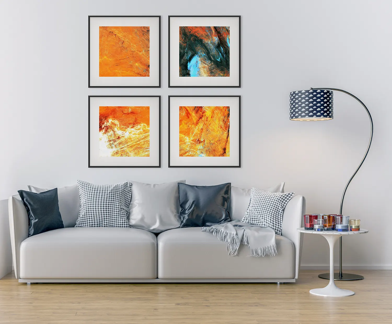 Backlit Art Canvas for Lamp Shades T345