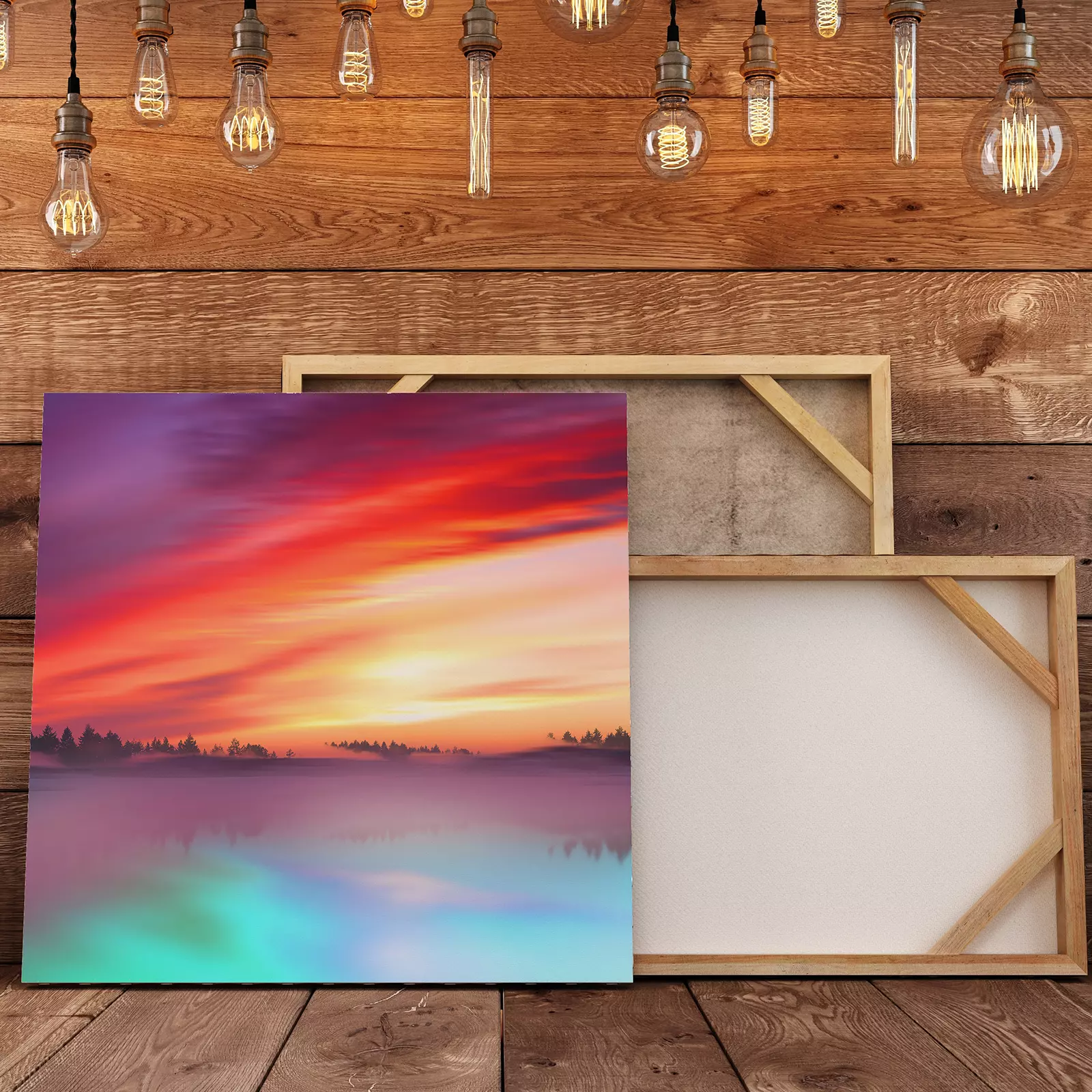 Beautiful Landscape With Colorful Background