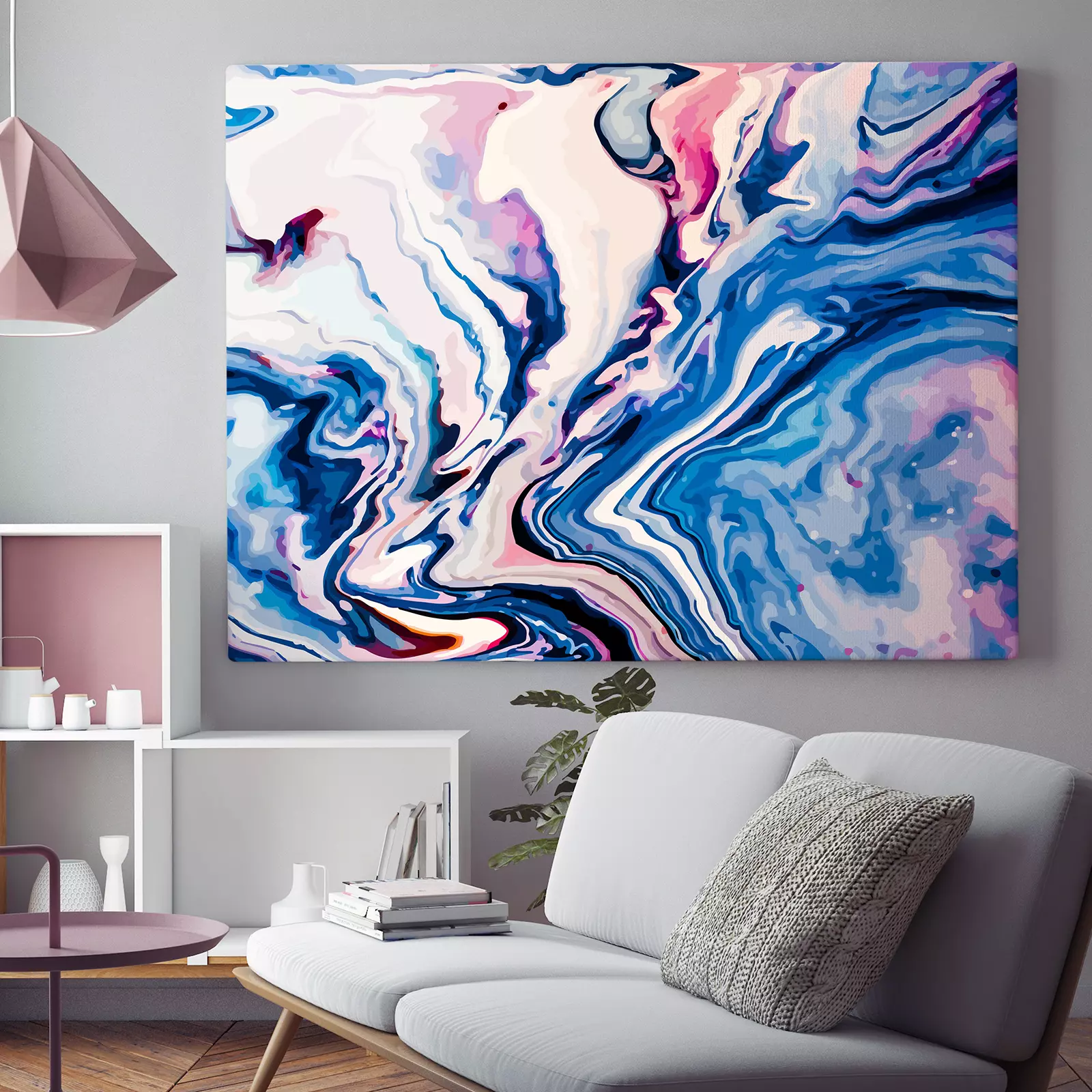 Marble Vector Art in Blue