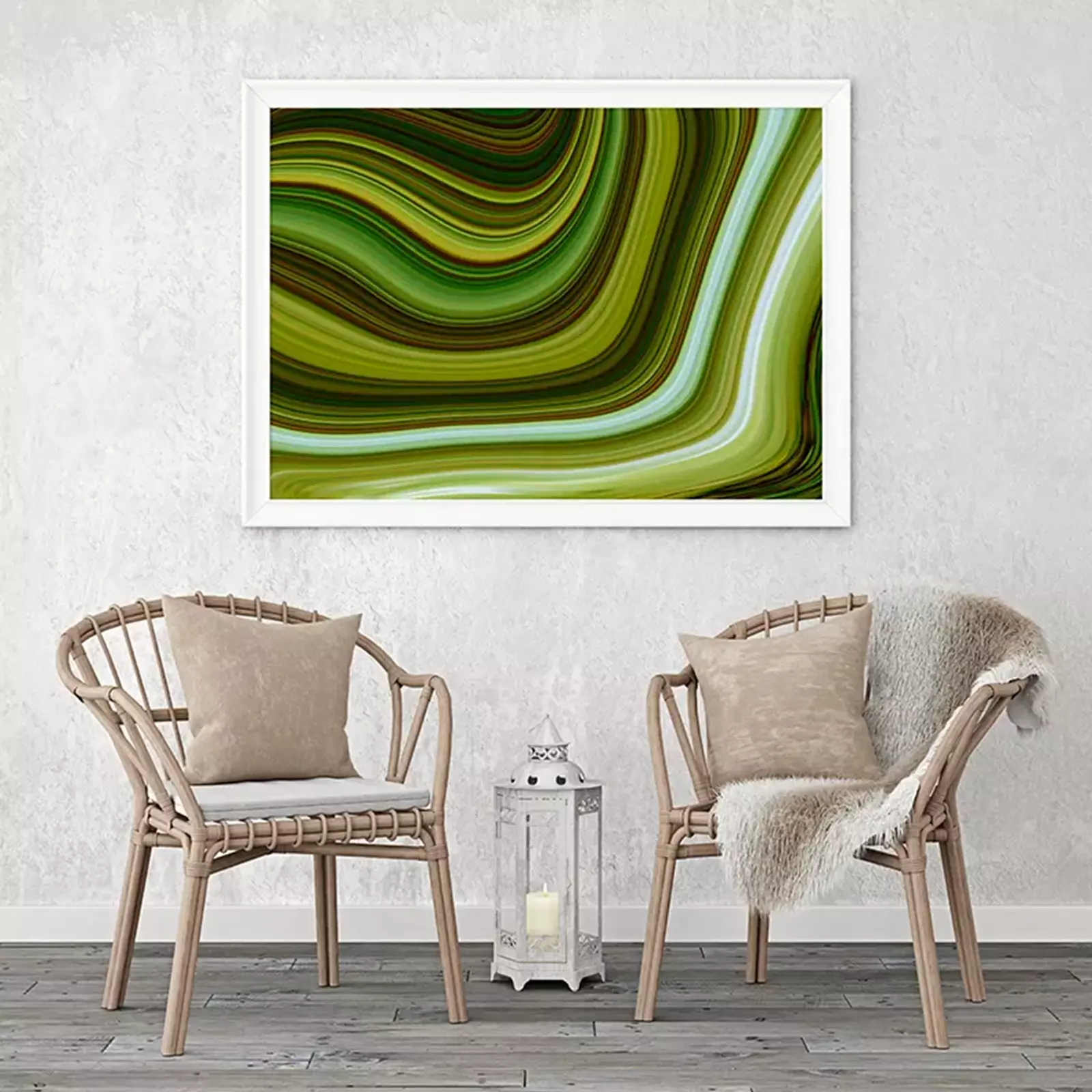 Green Abstract Illusion Art