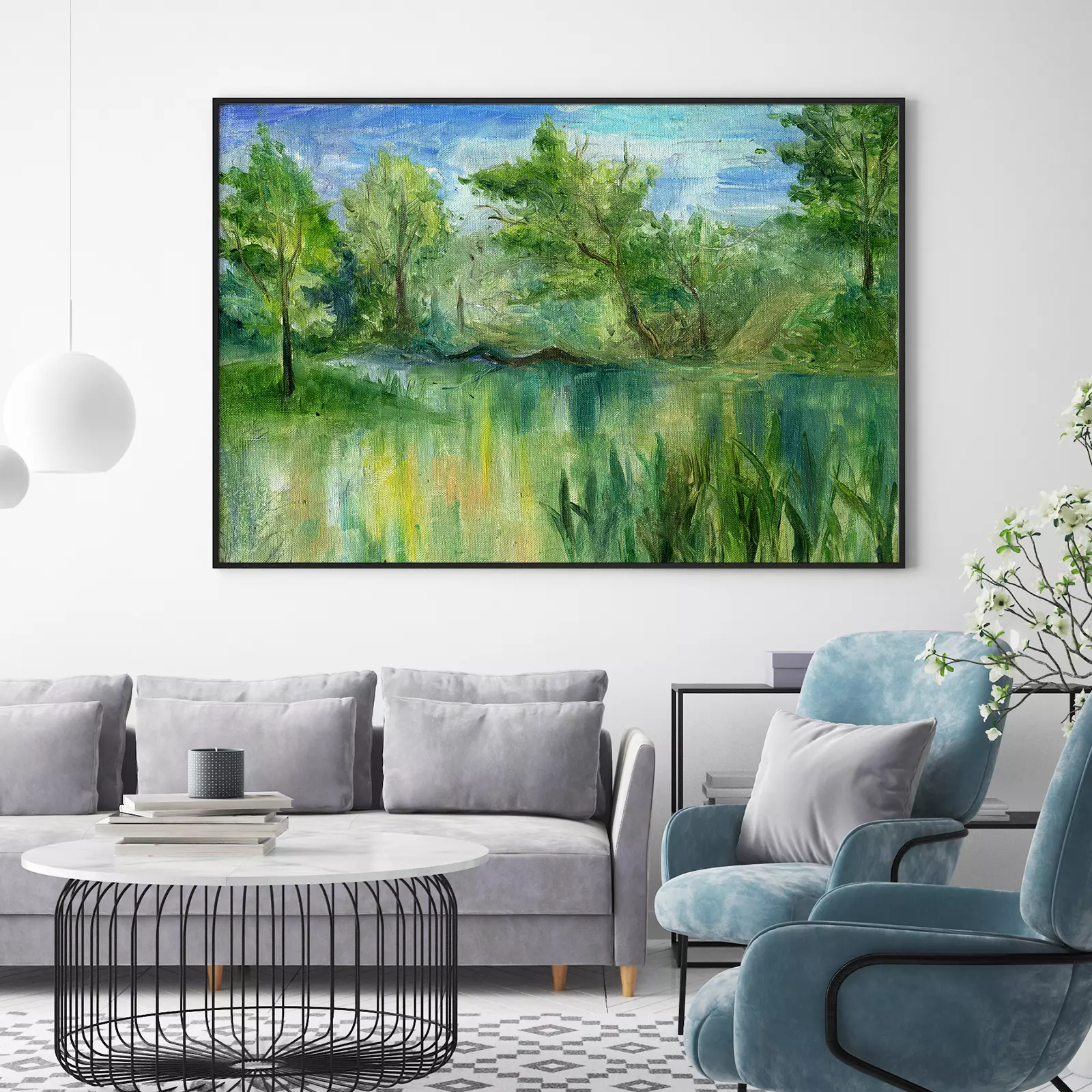 Watercolor Nature Painting for Post Card Print