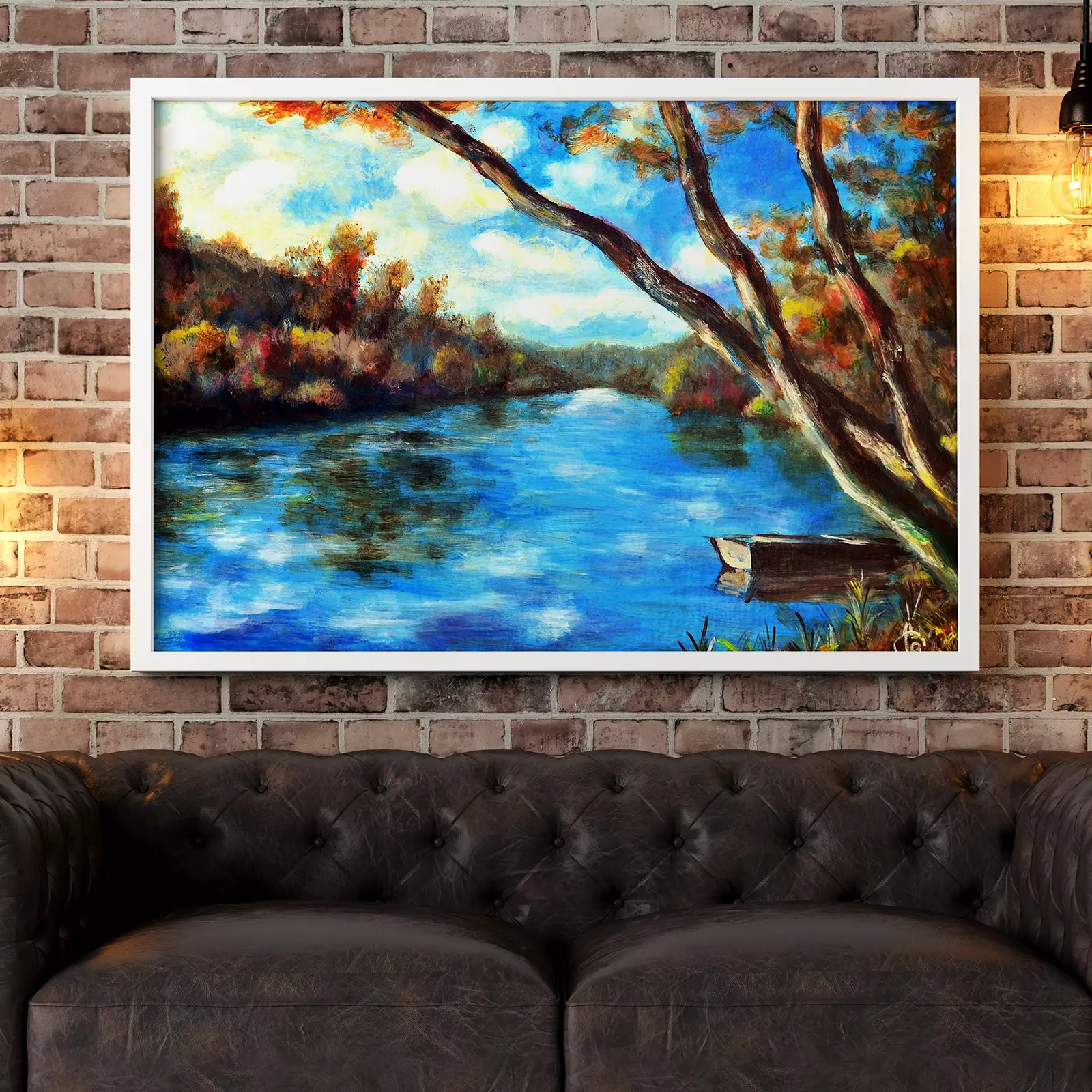 Oil Painting Of A Summer River