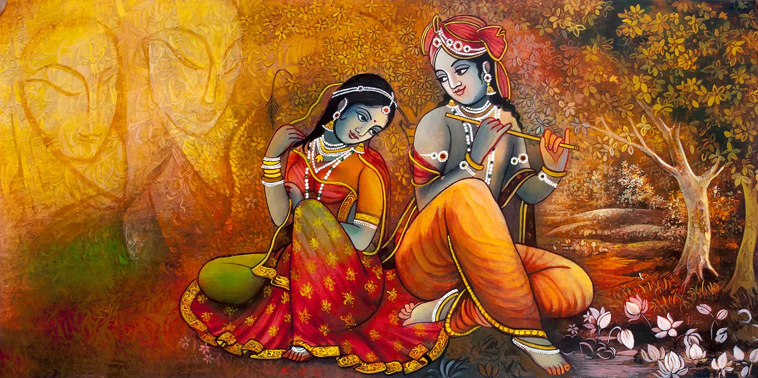 krishna oil paintings wallpaper