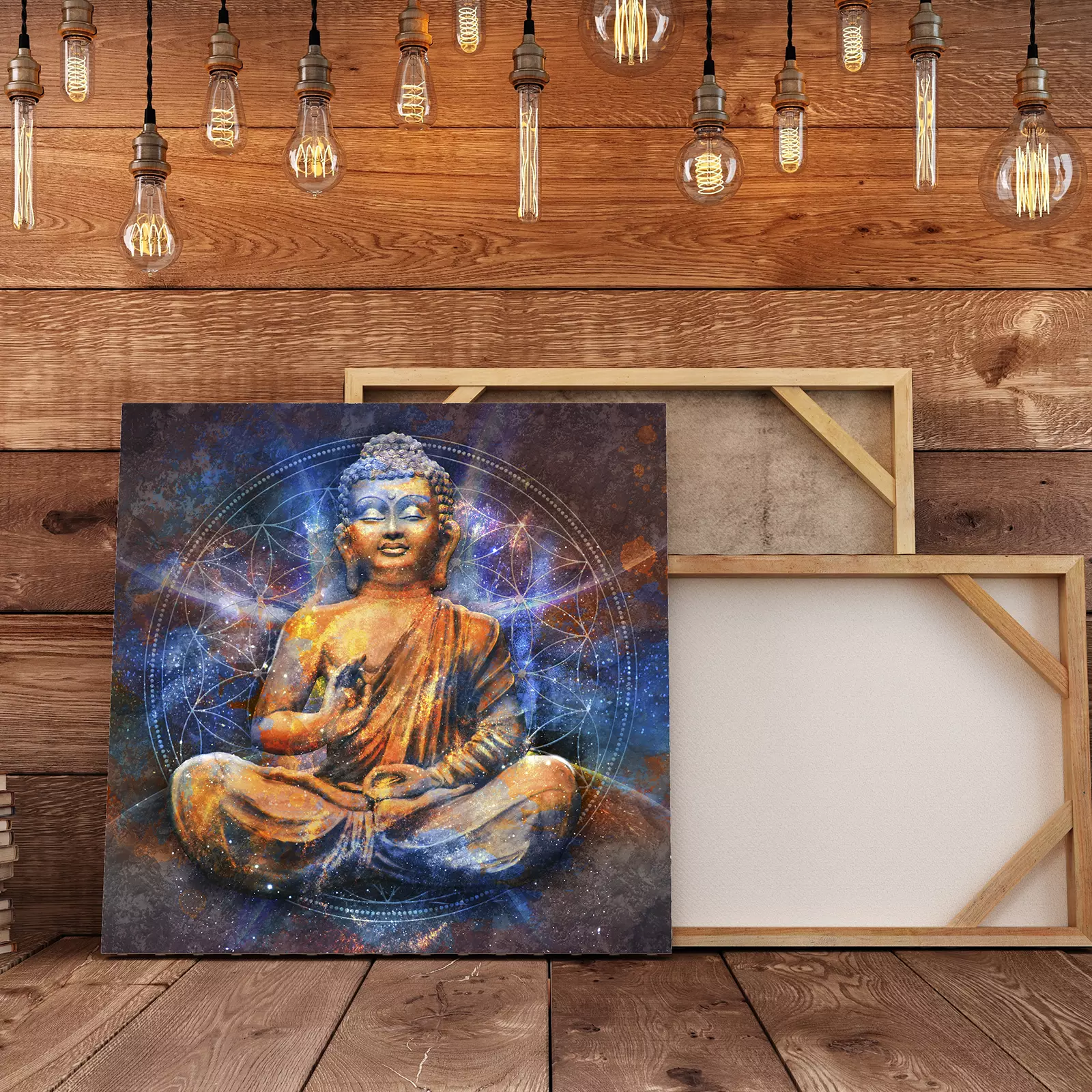 Seated Buddha in A Lotus Pose On Cosmic Background – Merawalaprint ...