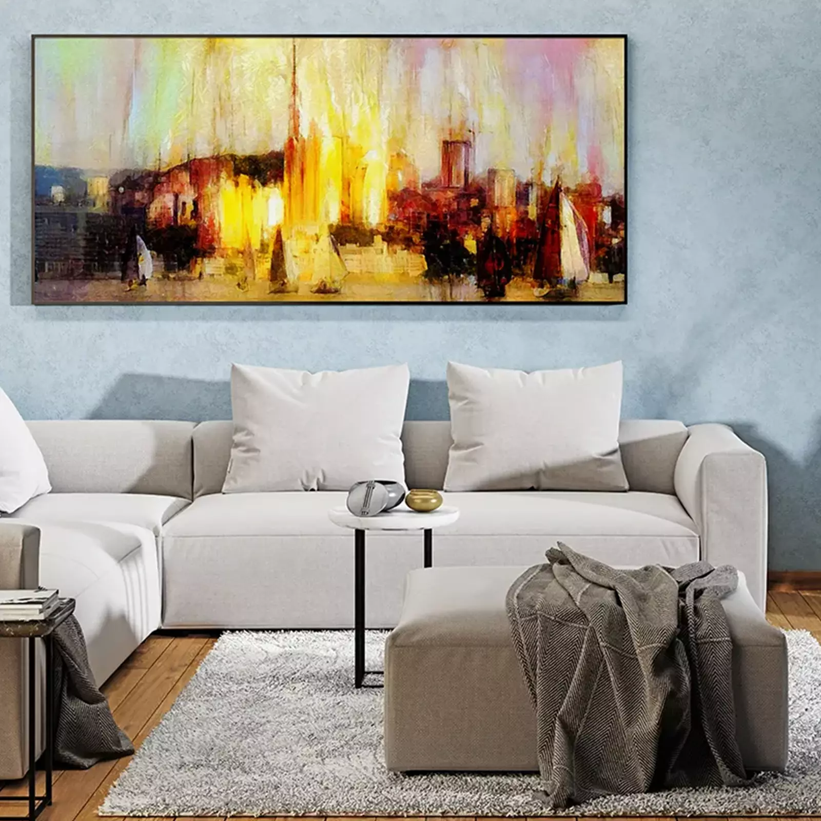 Yachting, Regatta With Elements Of Pastel And Acrylic Painting