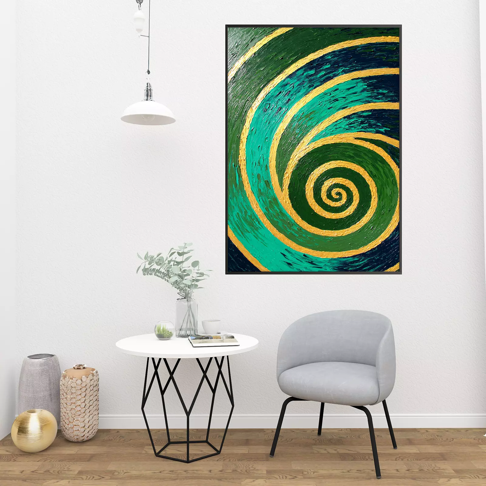 Abstract Spiral Oil Painting