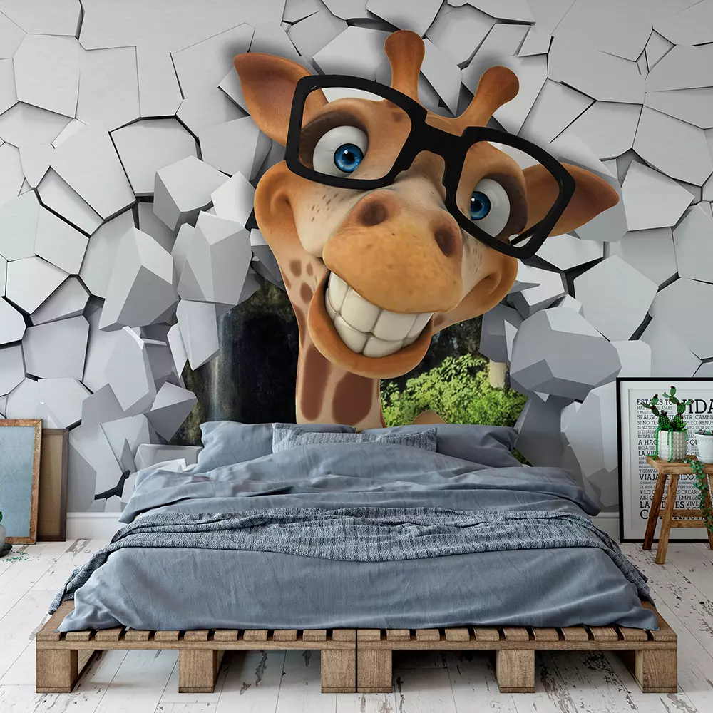 3D GIRAFFE ON A WALL