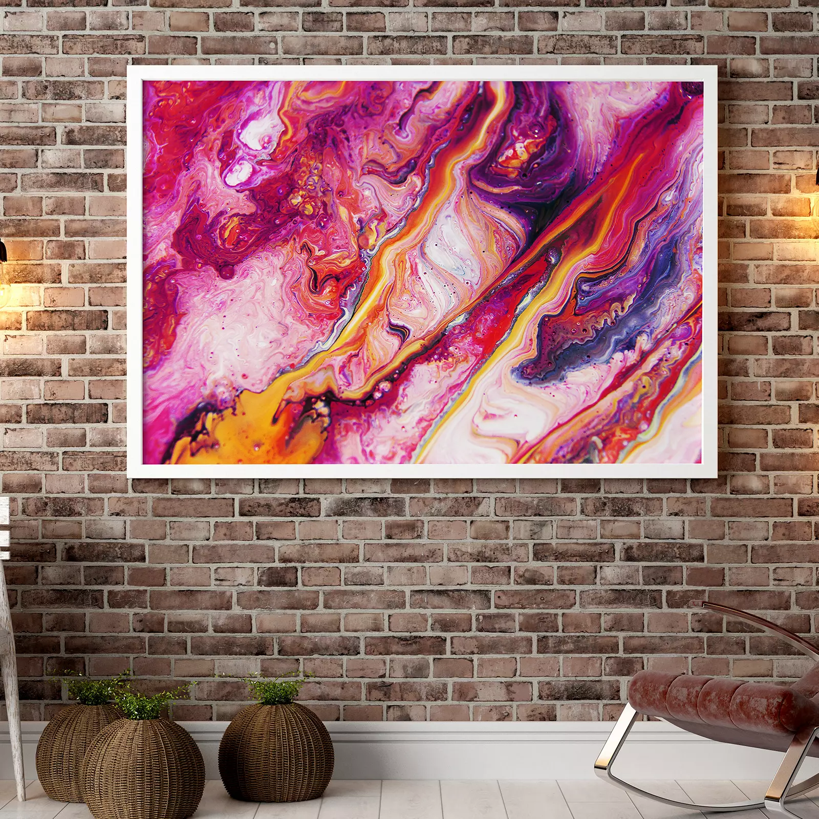 Beautiful Abstract Background. Marble Texture in Pink