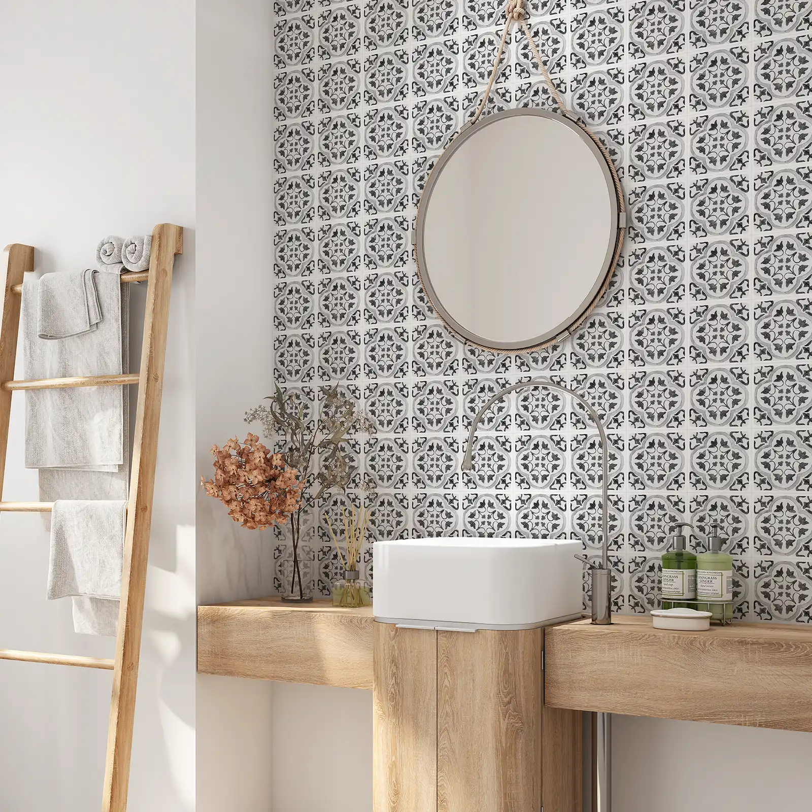 Peel and stick tile stickers - Persimmon And Mediterranean Ceramic