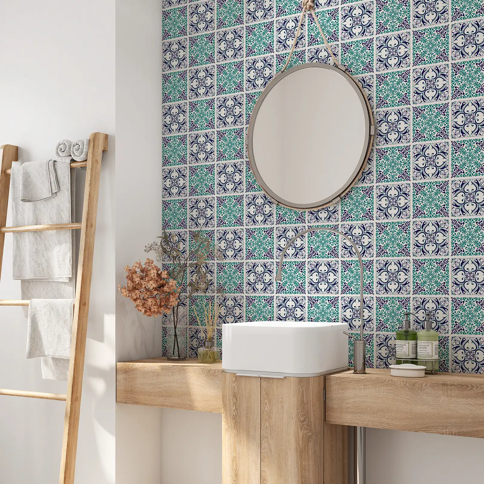 Peel and stick tile stickers - Portuguese Tiles, Azulejo Or Moroccan