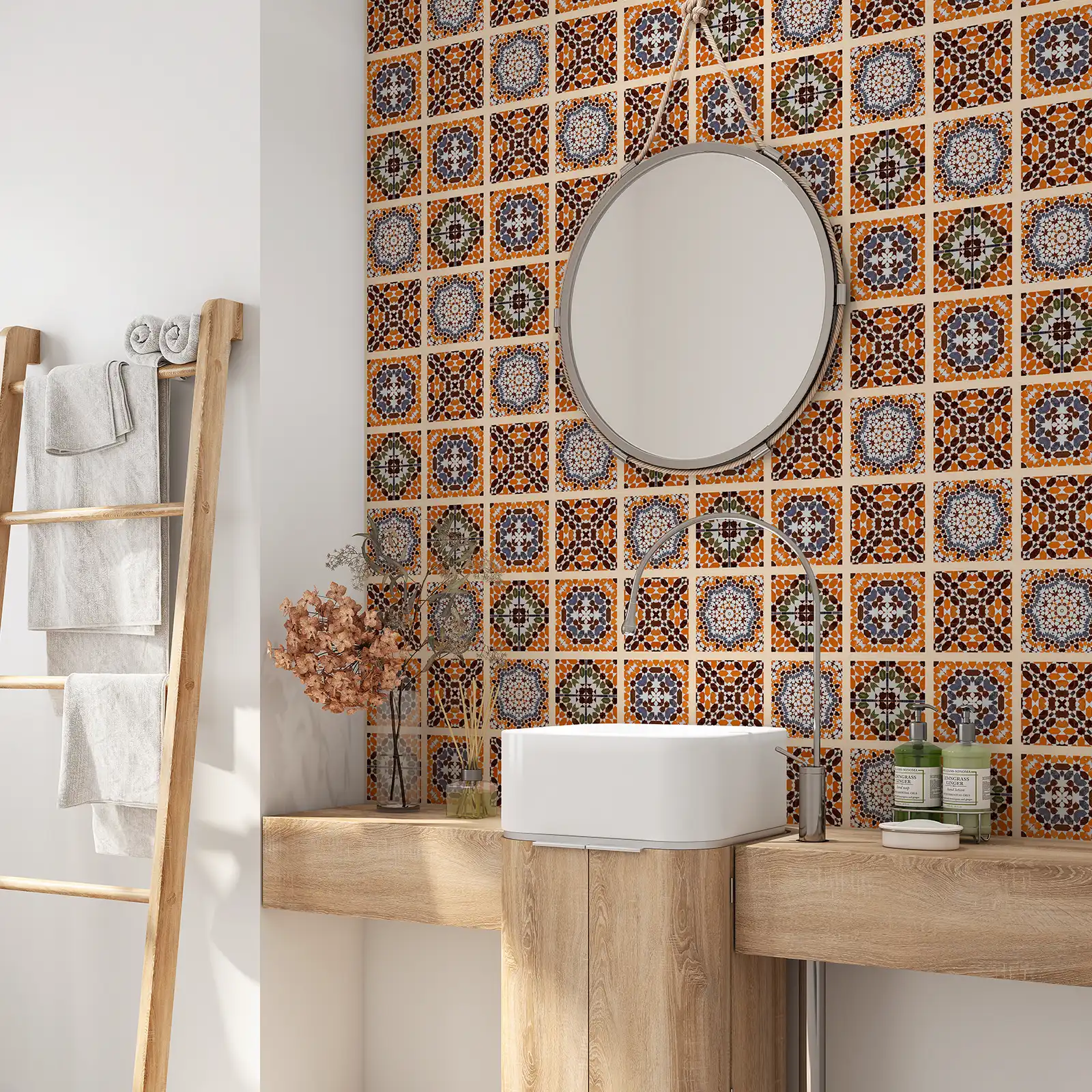 Peel and stick tile stickers - Moroccan Mosaic Designs