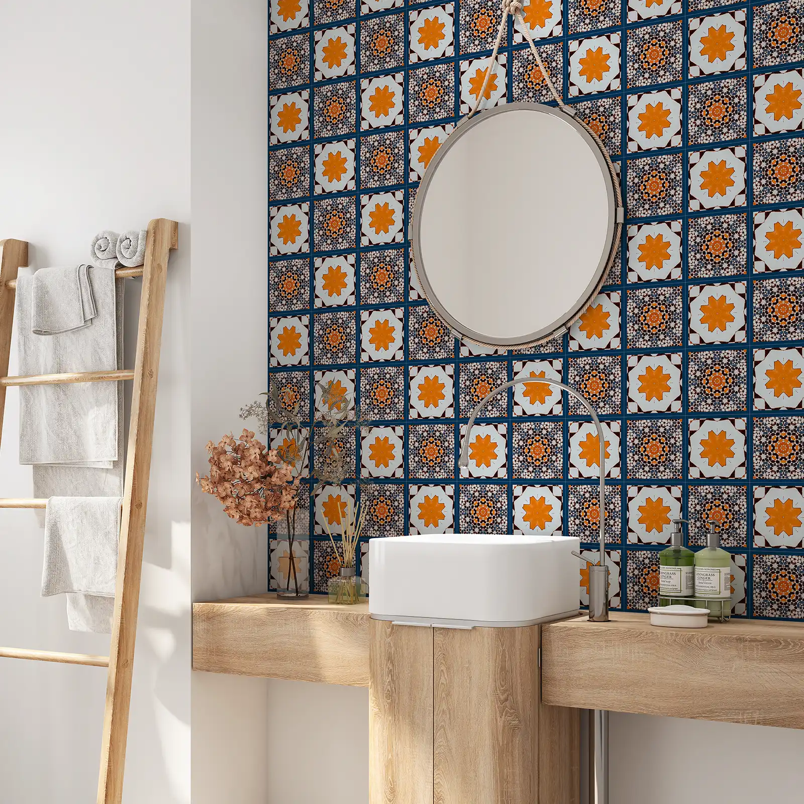 Peel and stick tile stickers - Moroccan Mosaic Designs