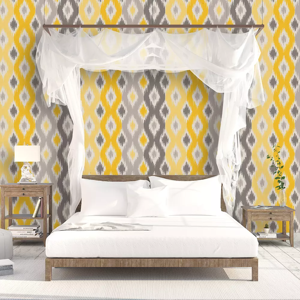 IKAT FABRIC YELLOW