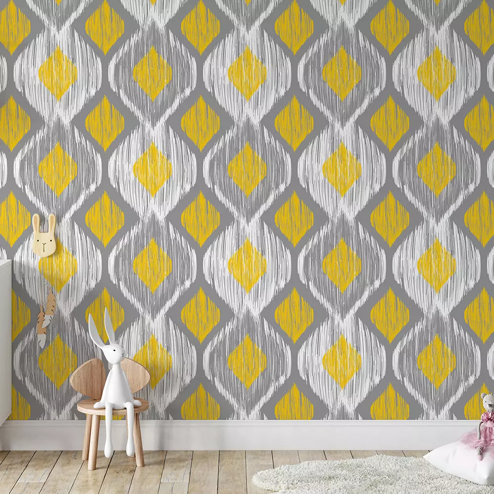 IKAT YELLOW & GREY