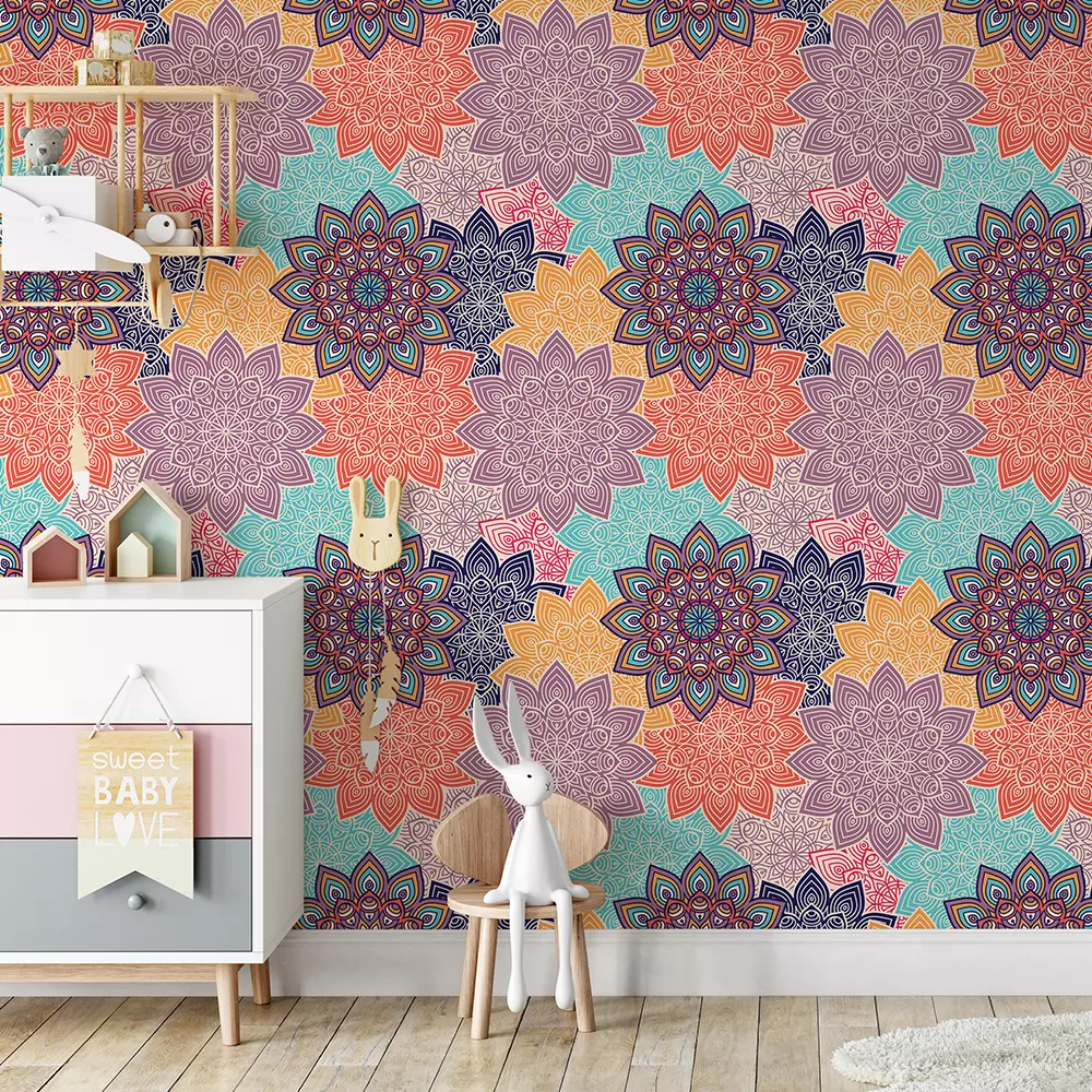 Vintage decorative elements. Hand drawn background. Arabic, Indian & ottoman motifs. Perfect for printing on fabric WallSoft media