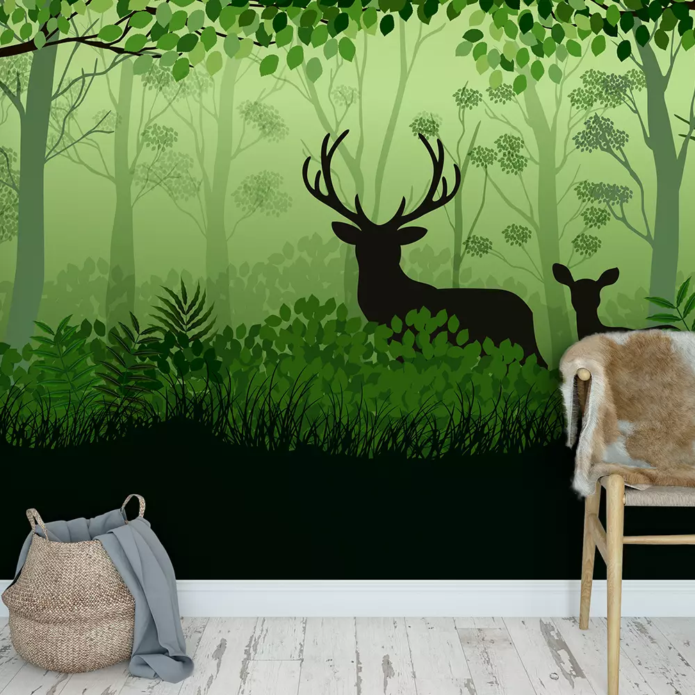WILD ELK IN FOREST