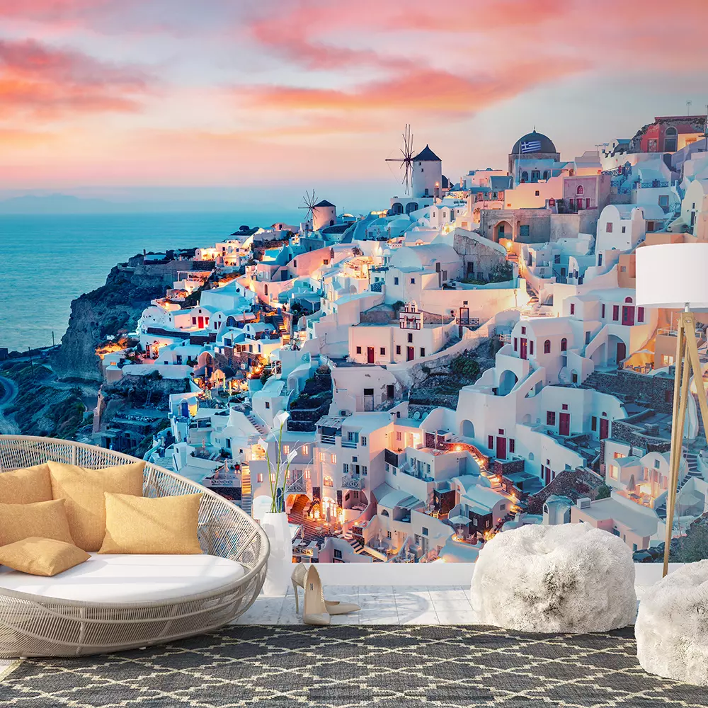 EVENING AT SANTORINI ISLAND