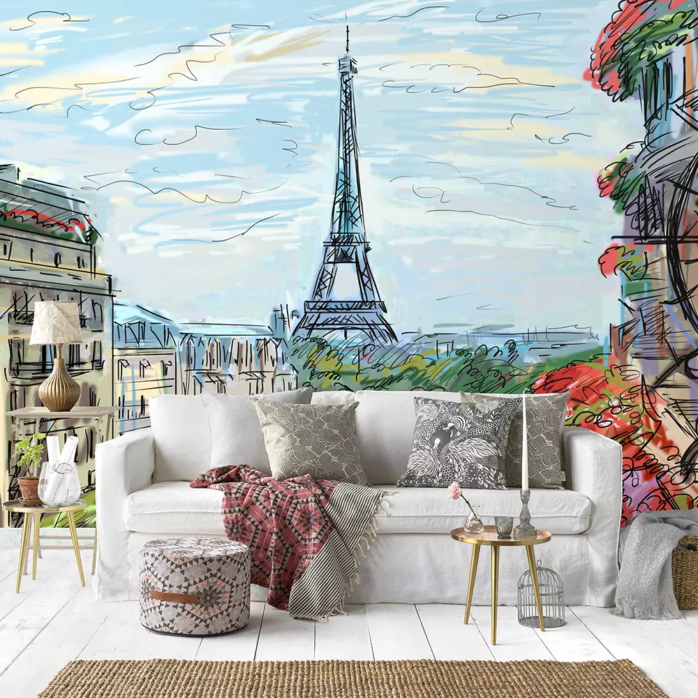DIGITAL PAINTING OF PARIS – Merawalaprint - Cityscape Wallpaper