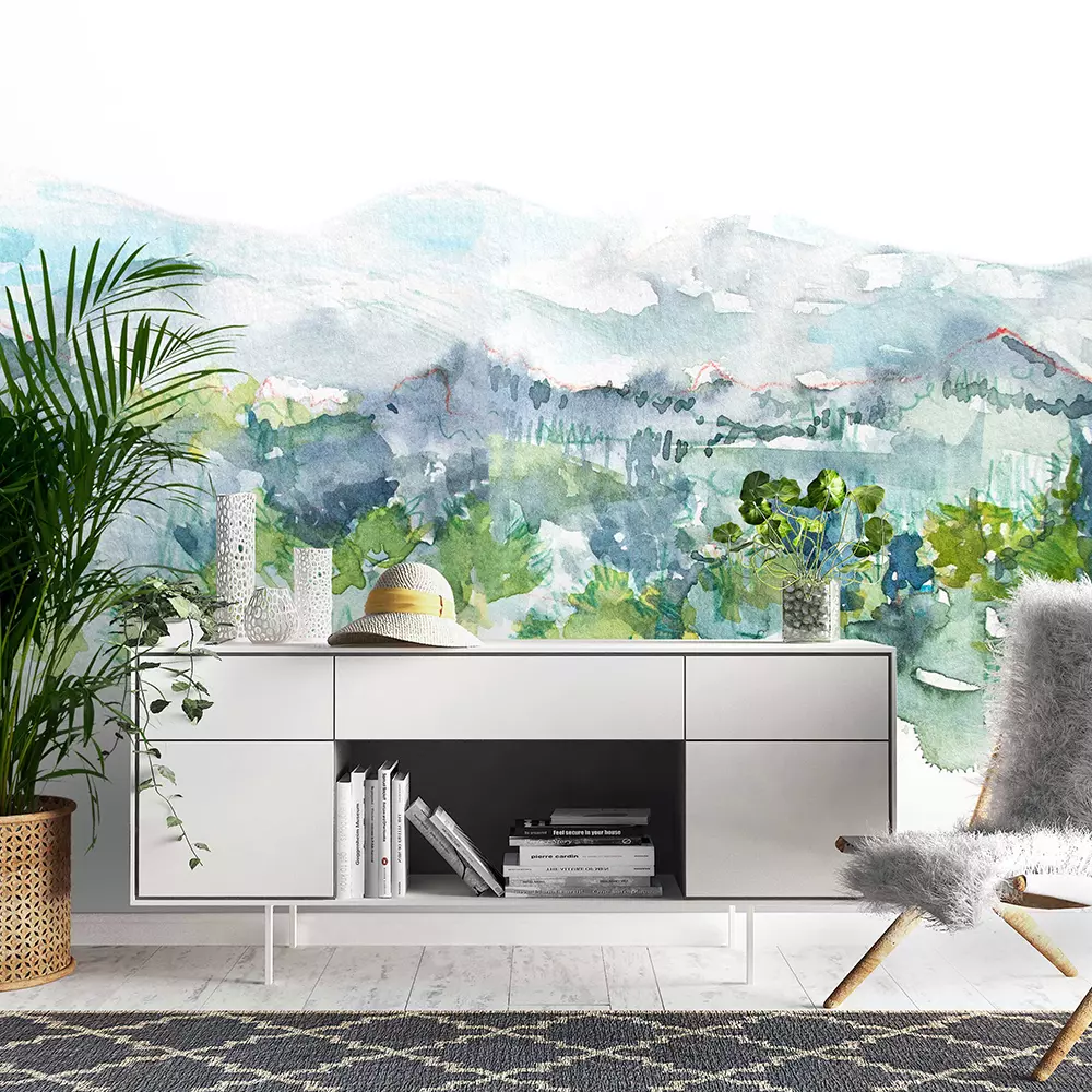 MOUNTAINS IN WATERCOLOR