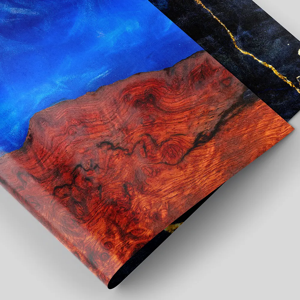 Casting Epoxy Resin Padauk Wood Background