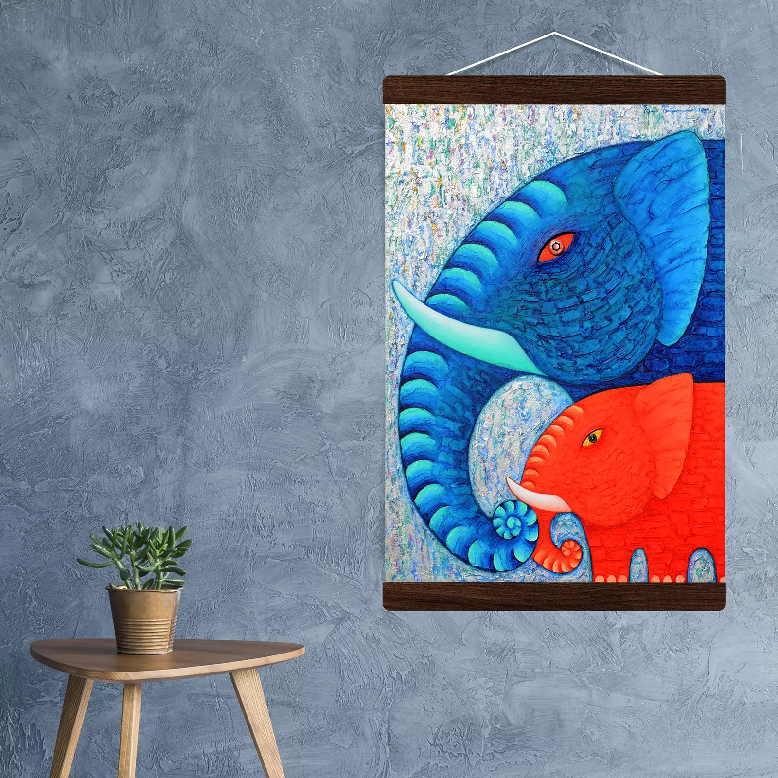 Red & Blue Elephant