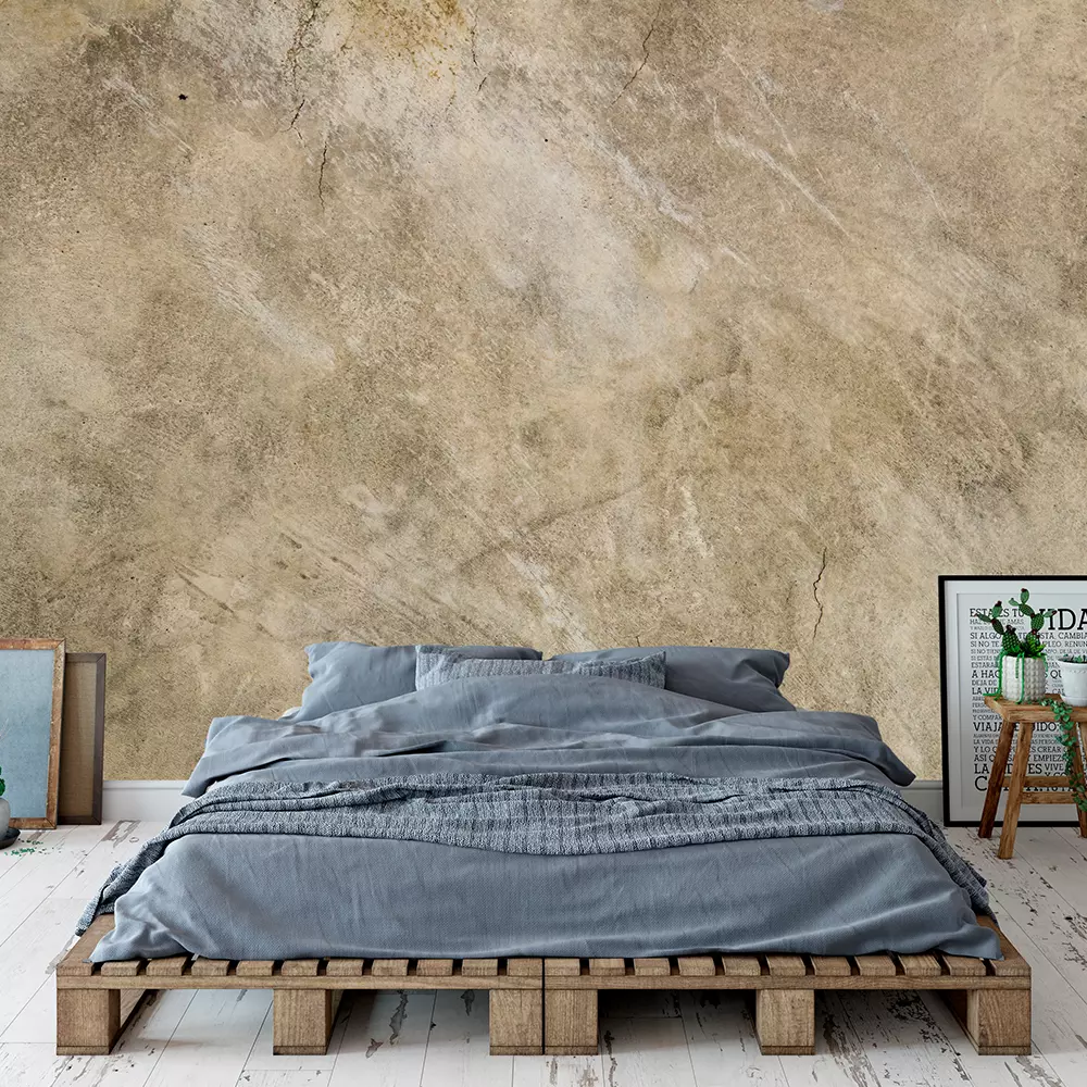 Concrete walls plastered with a rough surface
