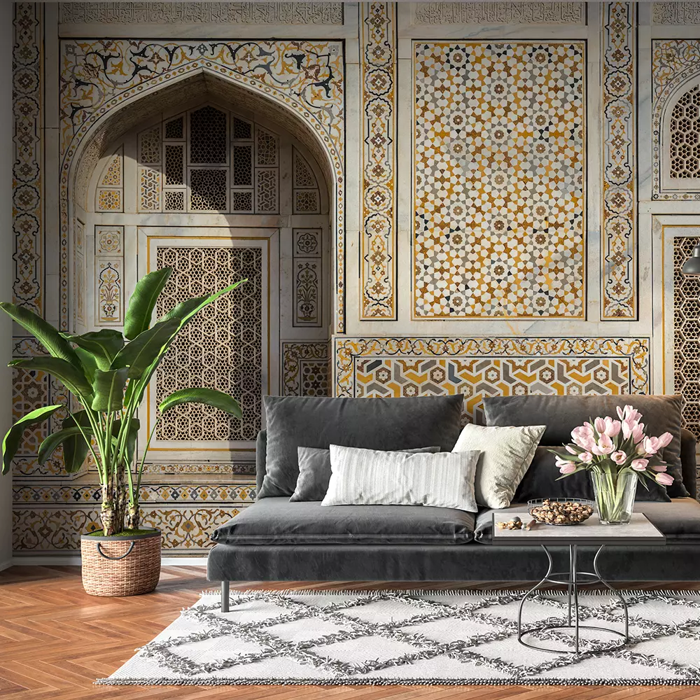 Facade of Baby Taj mausoleum in Agra - a draft of the famous Taj Mahal
