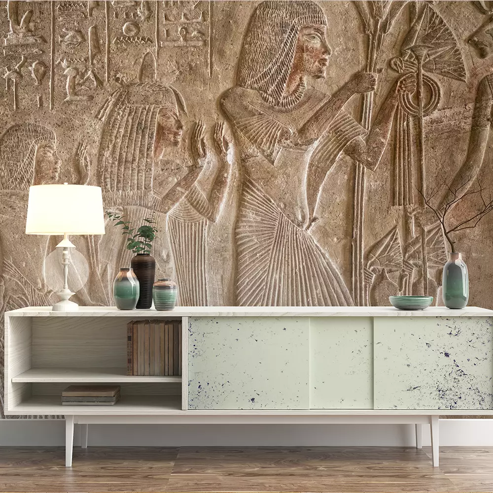 Hieroglyphic drawings and paintings