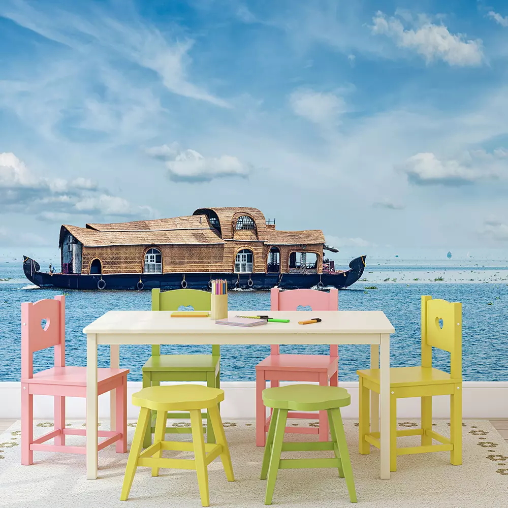 Houseboat in Vembanadu Lake Kerala India