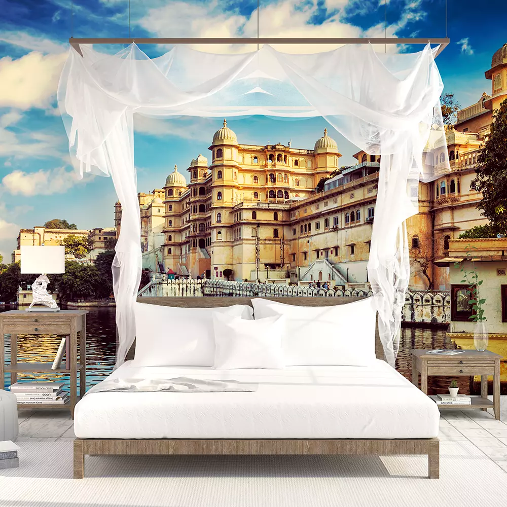 Romantic India luxury tourism wallpaper - Vintage retro effect filtered hipster