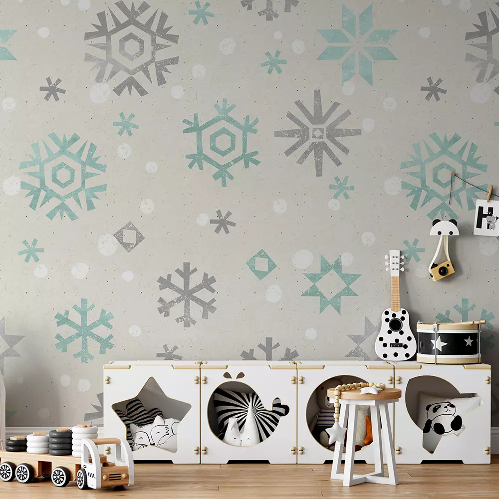 Seamless Christmas pattern on paper texture