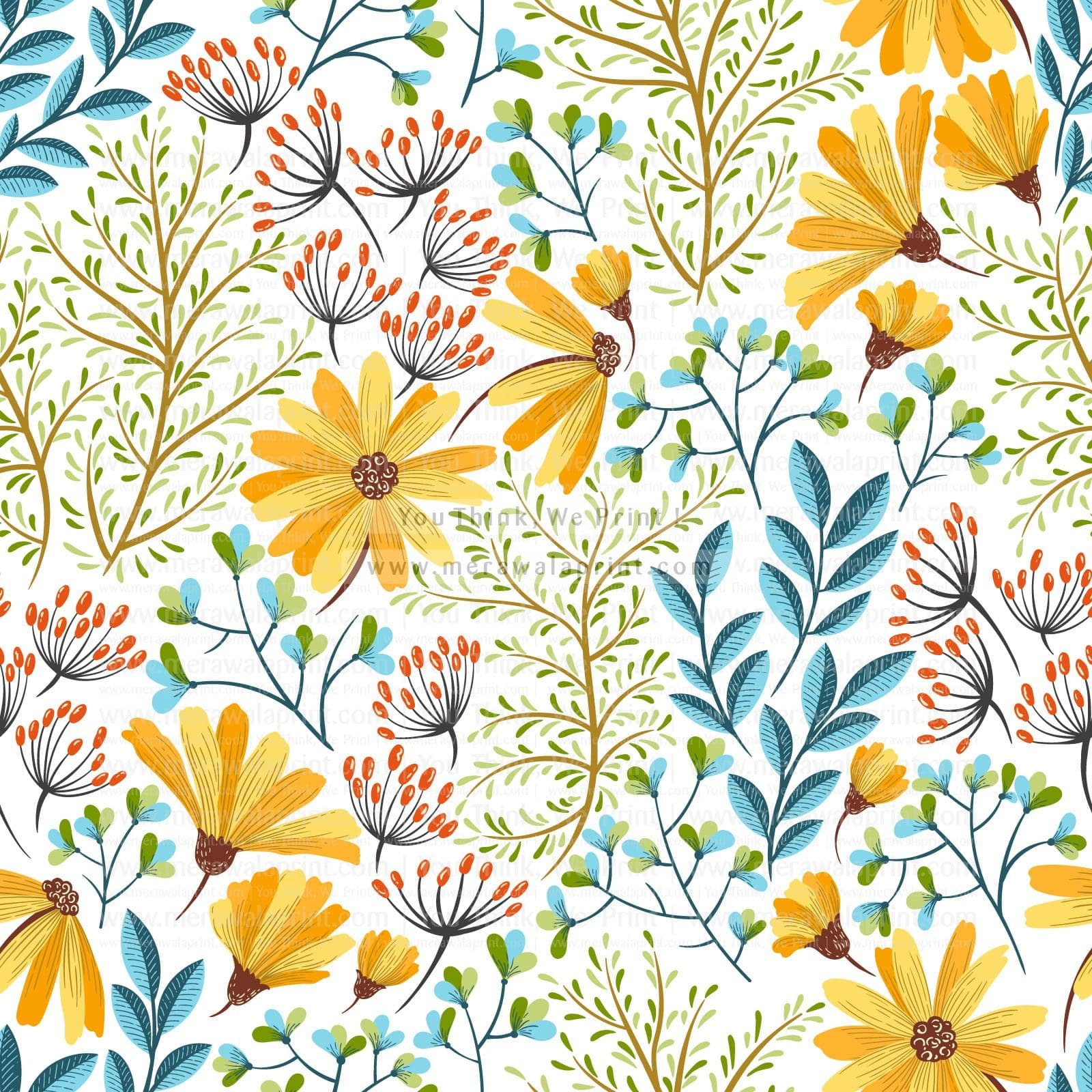 Beautiful Decorative Seamless colorful nature floral background pattern. Very elegant style for living rooms