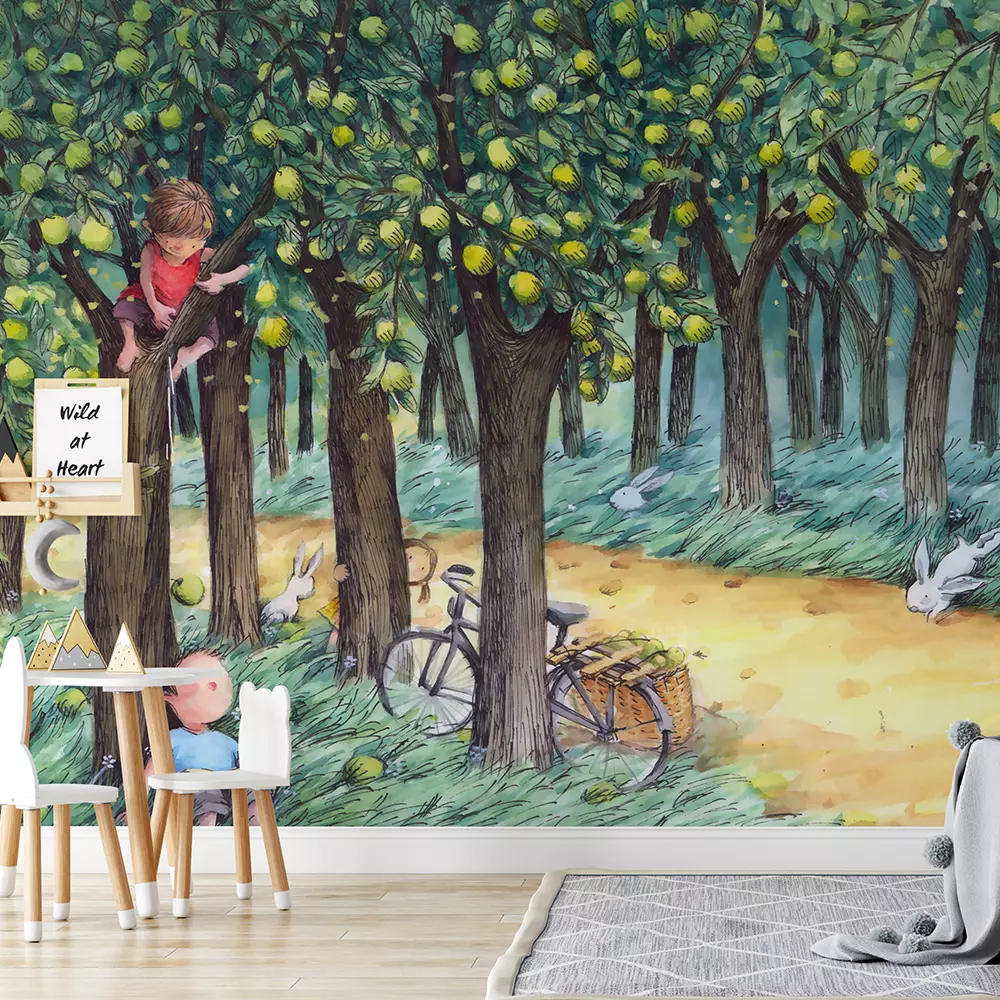 The Orchard of Childhood - High Definition Watercolor Suited to Printing