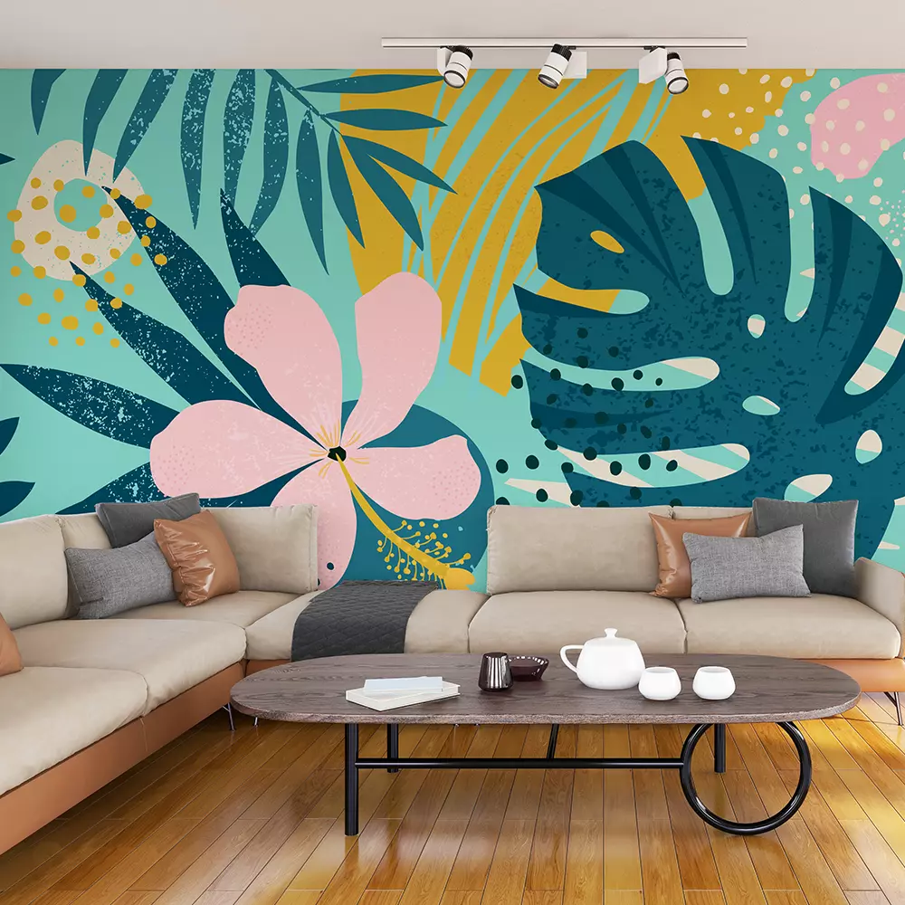 Tropical flowers Mid-Century