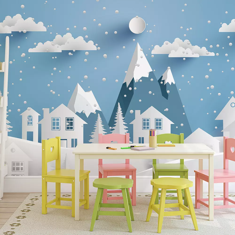 Views of the house in winter Art paper
