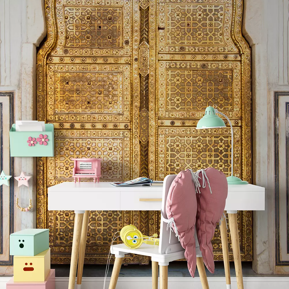 golden indian door room