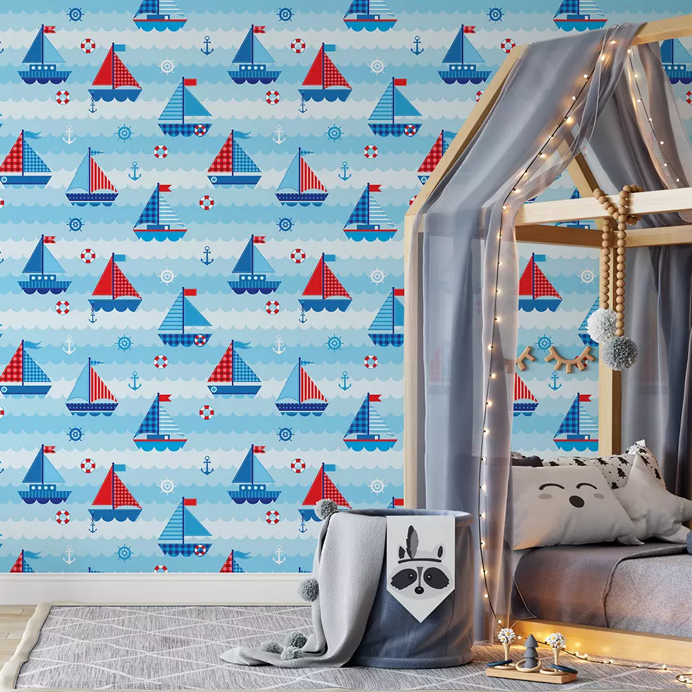 SMALL BOATS ON WAVES