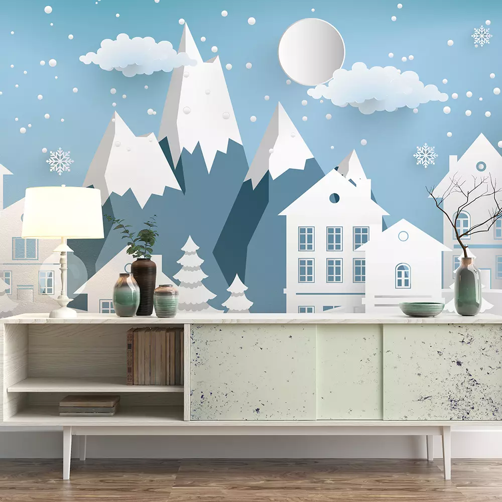 Views of housing in winter