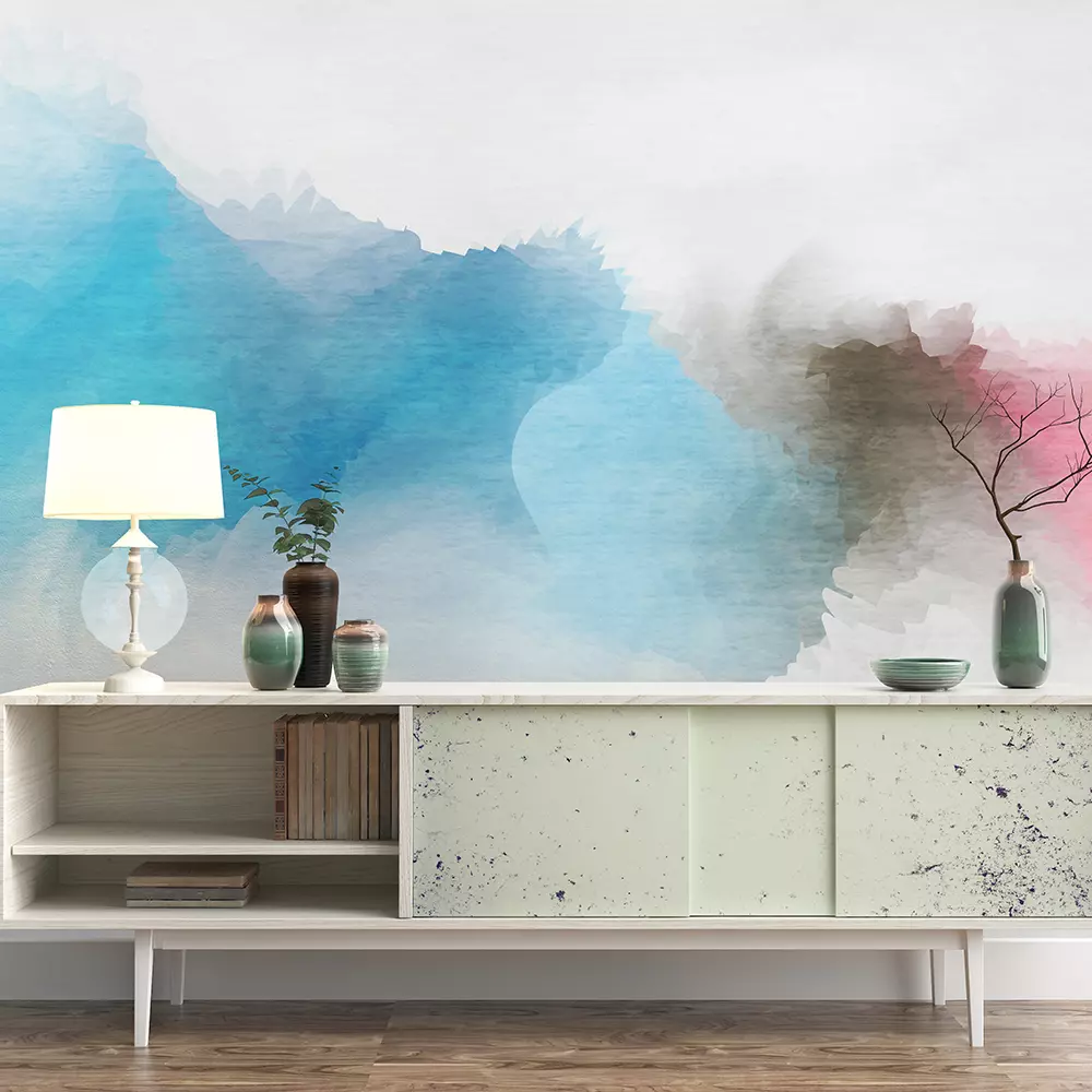 Abstract colorful watercolor for background