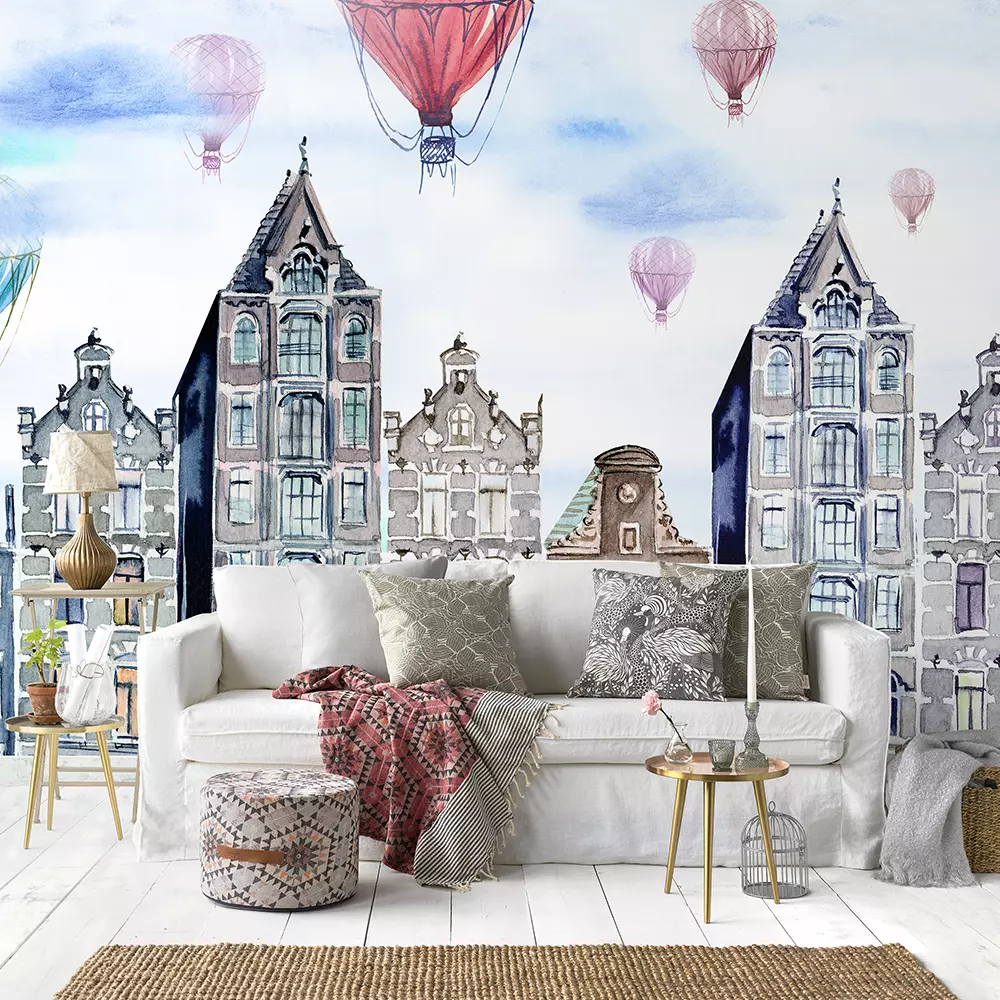 Amsterdam with hot air balloon