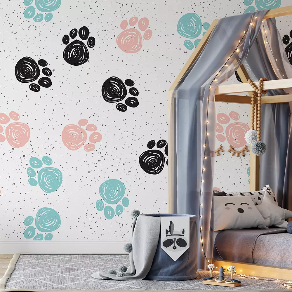 Doodle dog paw seamless – Merawalaprint - Pets Wallpaper