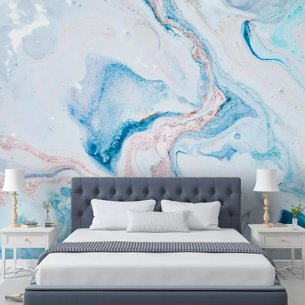Natural Marble texture. Eastern technique.