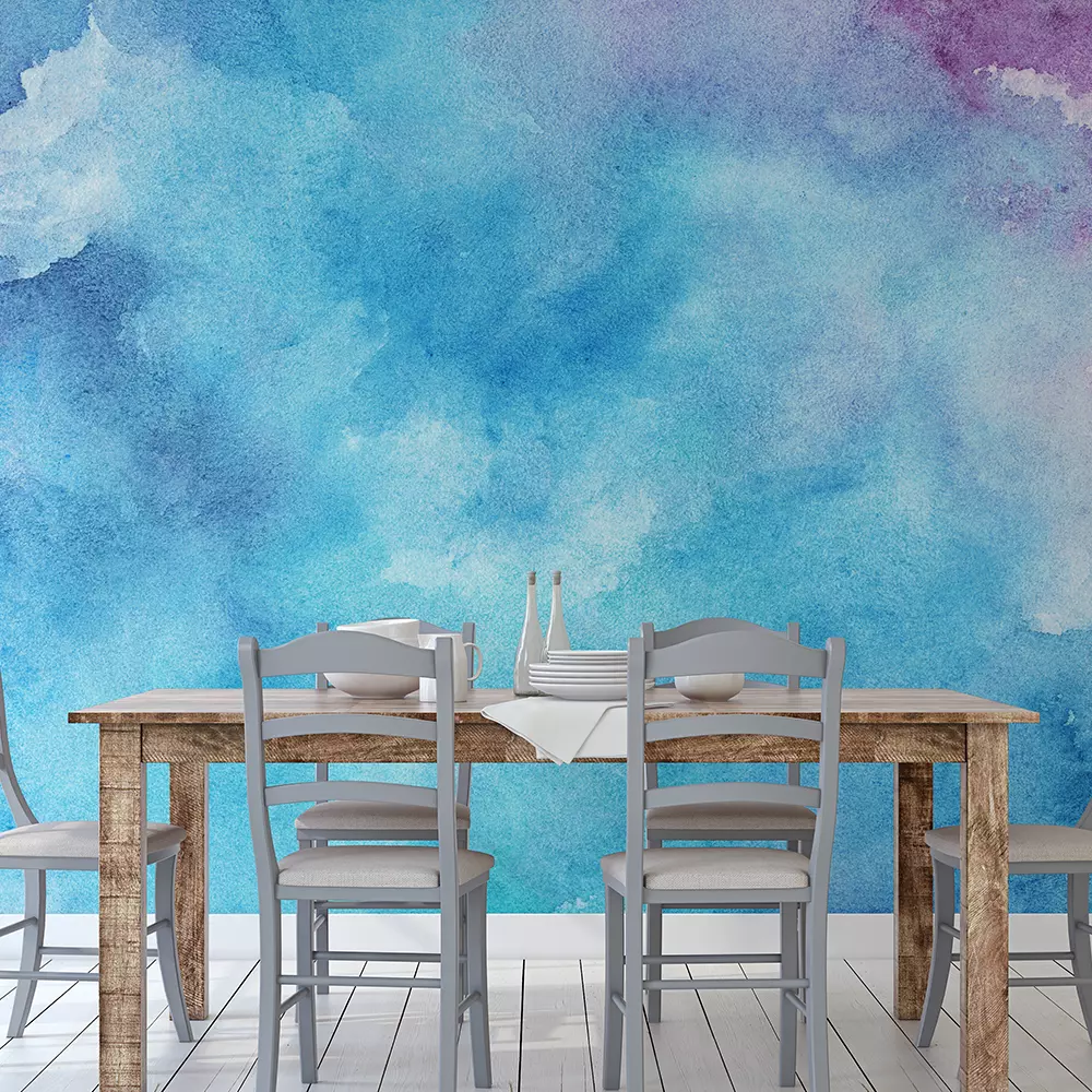 Watercolor Wet Background Blue Watercolor