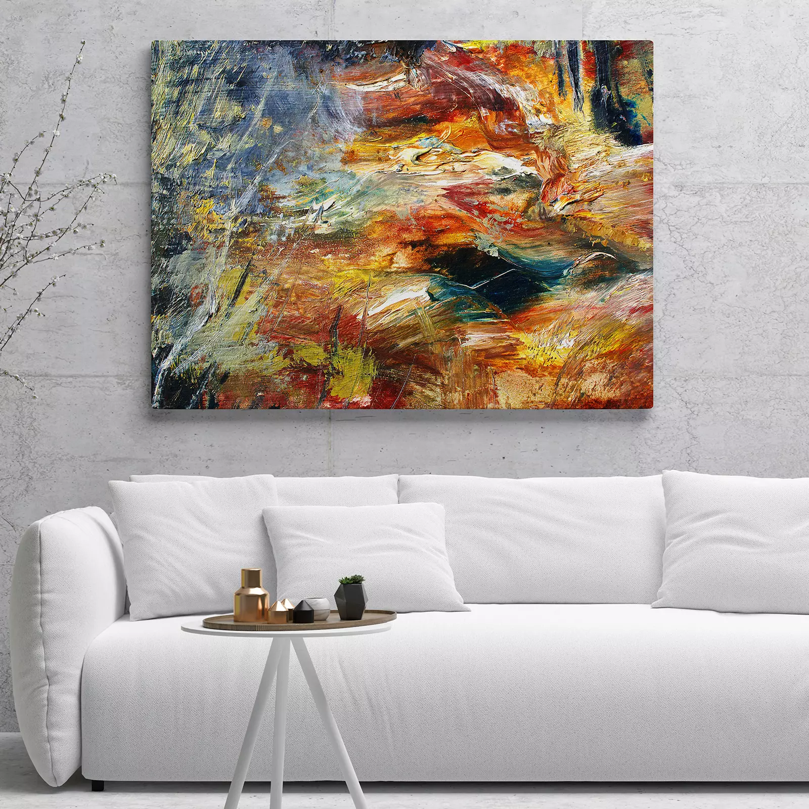 An abstract painting with many colors of paint by William MacTaggart