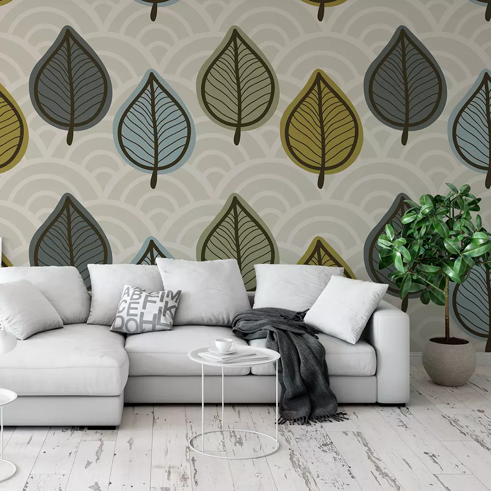 Autumn Seamless pastel leaf