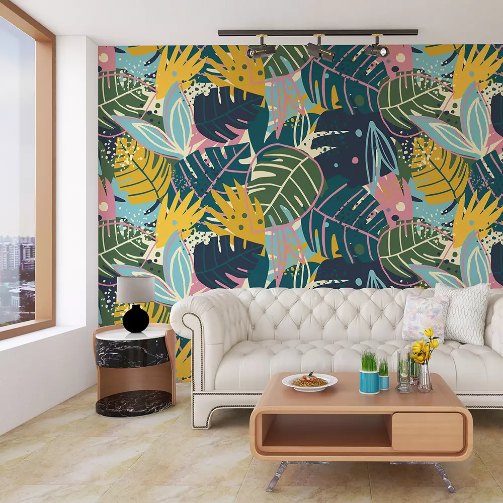 Contemporary exotic leaves design