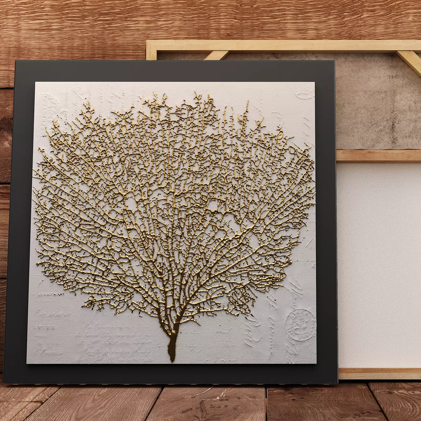 Gold embossed Tree without leaves
